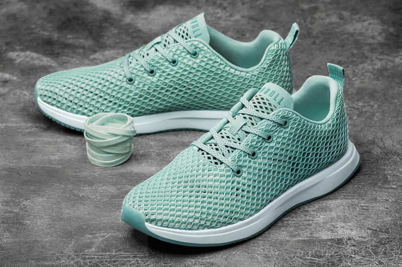 Light / Turquoise Nobull Bright Aqua Mesh Runner Women's Running Shoes | CA C1718T